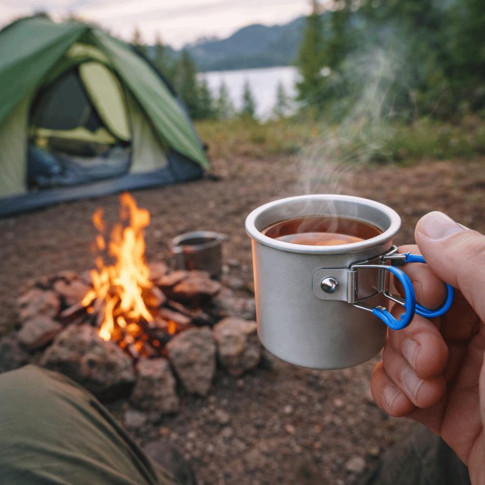 Reusable Aluminum Zinc Zinc Alloy Cup 150 ML Coffee Cup Tea Cup Outdoor Cup  Camping