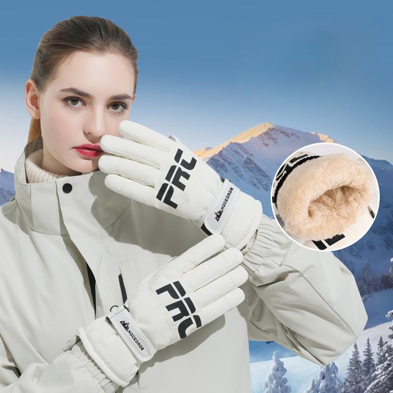 Ski Gloves for Men and Women Thermal Warm Snow Gloves Windproof Winter Gloves Breathable Snowboard Gloves Fleece Lining Outdoor Touchscreen Gloves