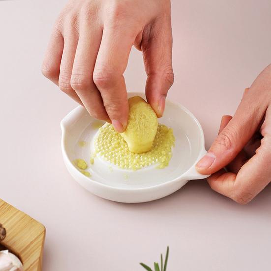 2Pcs Ceramic Grater Plate Set Ceramic Ginger Garlic Grater Plates