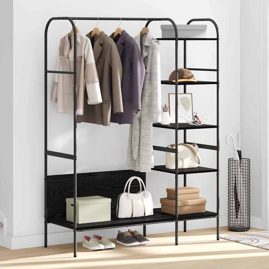 Clothing Rack Black 120 x 44 x 160 cm Engineered Wood