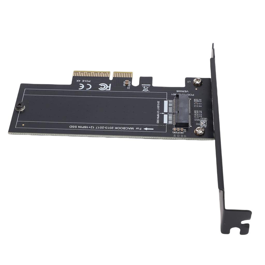 PCI E to SSD Card Support for Macbook Pro 2013 2017 4X to 12+16PIN Converter with Short Baffle Plate