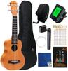 PERDIN Сопрано Укулеле Набор для начинающих с нотами 10 предметов 6 аккордов из красного дерева с мягкой подкладкой нейлоновый медиатор ремень для намотки Музыка, Набор, Песни, Руководство для начинающих, Чехол,