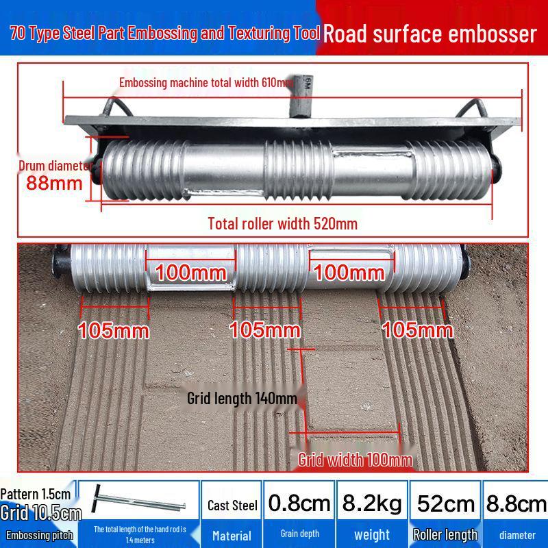 Concrete Pavement Texturizer and Anti-Slip Groover Roller Machine