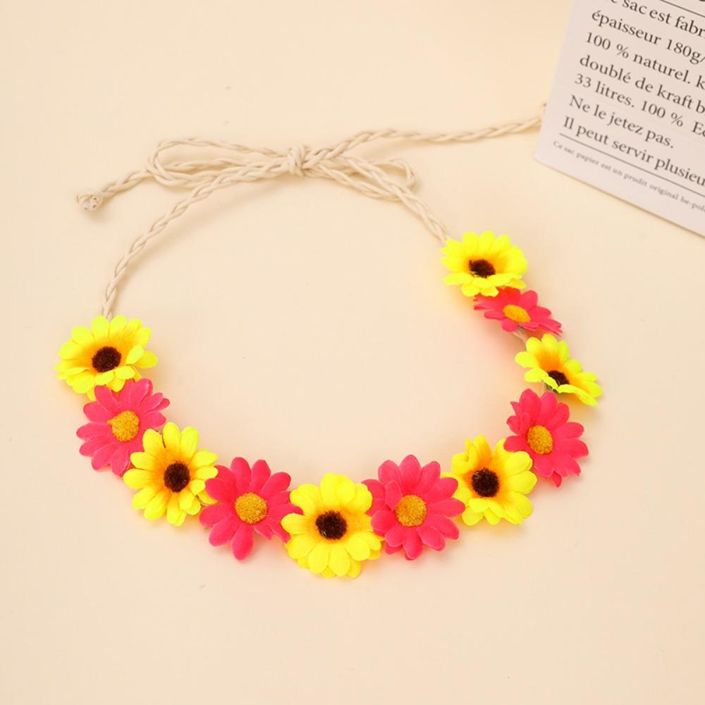 Flower Decoration Sunflower Headband Simulated Daisy Hairband Festival Hair Accessories