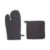 Oven Mitt and Pot Holder Cotton Slate Grey H30cm - Atmosphera Interior Designer