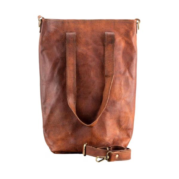Handmade Goat Leather Tote Bag by Parry’s Leather World, Vintage Style Women’s Shoulder Bag, Durable Everyday Carryall