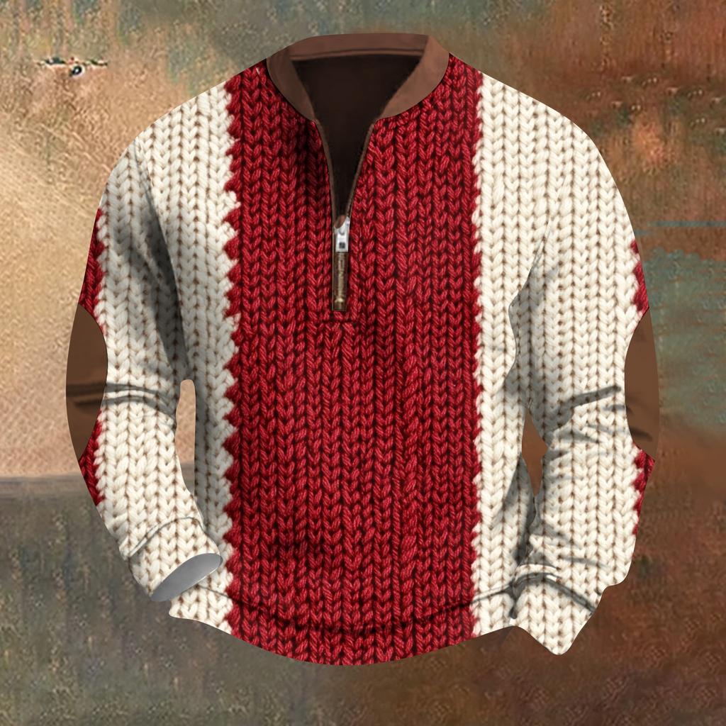 Мужская повседневная толстовка в стиле ретро с градиентным принтом