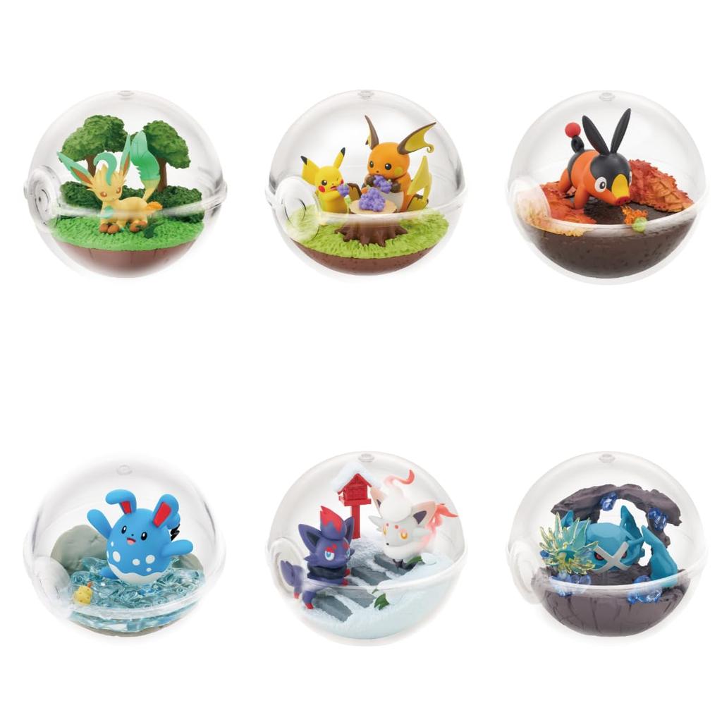 RE-MENT Pokemon Terrarium Collection 14 1 Box Approx. H100 X W70 X D70mm Made of PVC, ABS, and Acrylic