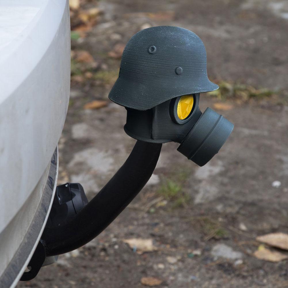 Смешная крышка-маска от газа для сцепного устройства прицепа Крышка фаркопа Защитный колпак для фаркопа Прицепа Предотвращает ржавление приемной трубы