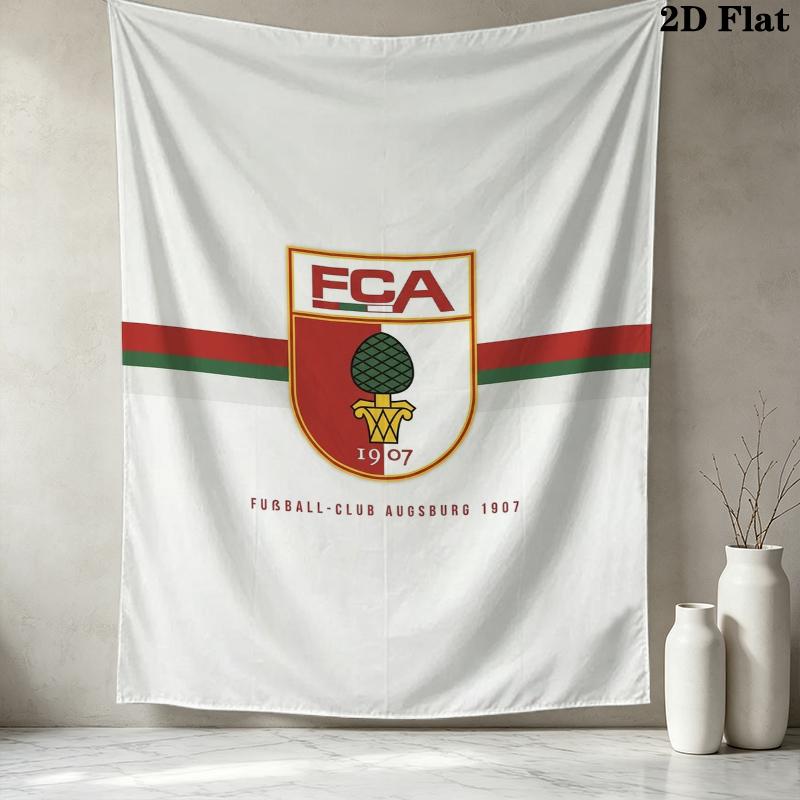 FC Augsburg Wall Tapestry Aesthetic Wall Hanging Printed Fabric Blanket Decorative Tapestries for Bedroom Living Room Home Decor
