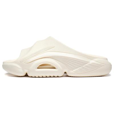 Баскетбольная площадка Li Ning Badfive Slide Бесшумные сандалии для женщин, обувь ванильно-белого цвета ABTT006-1