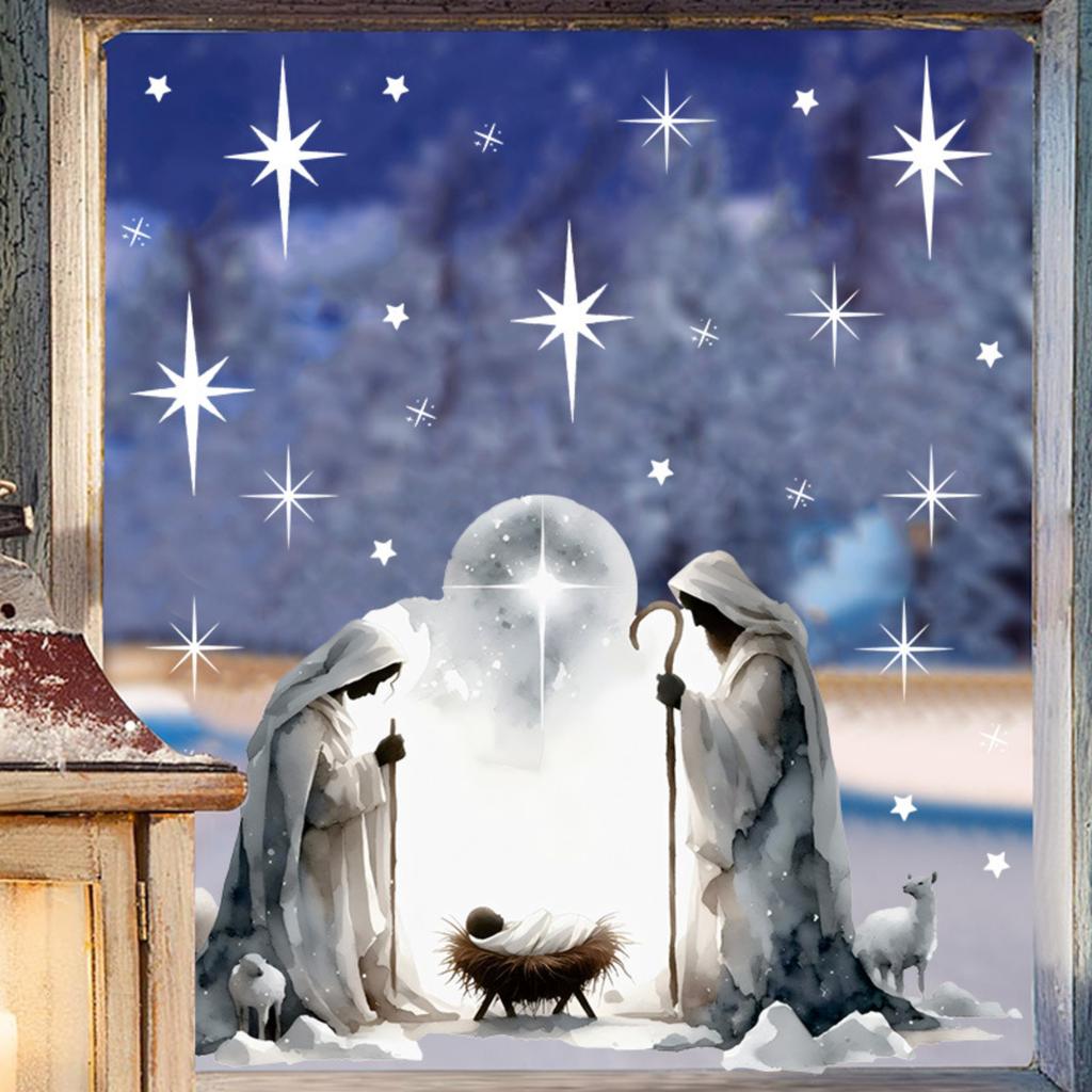 Съемные статические наклейки на окна - Многоразовые наклейки на окна без остатка для сезонного и делового декора