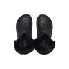 Crocs Stomp Клоги на подкладке EVA Удобные и теплые Унисекс Черная плюшевая часть не снимается