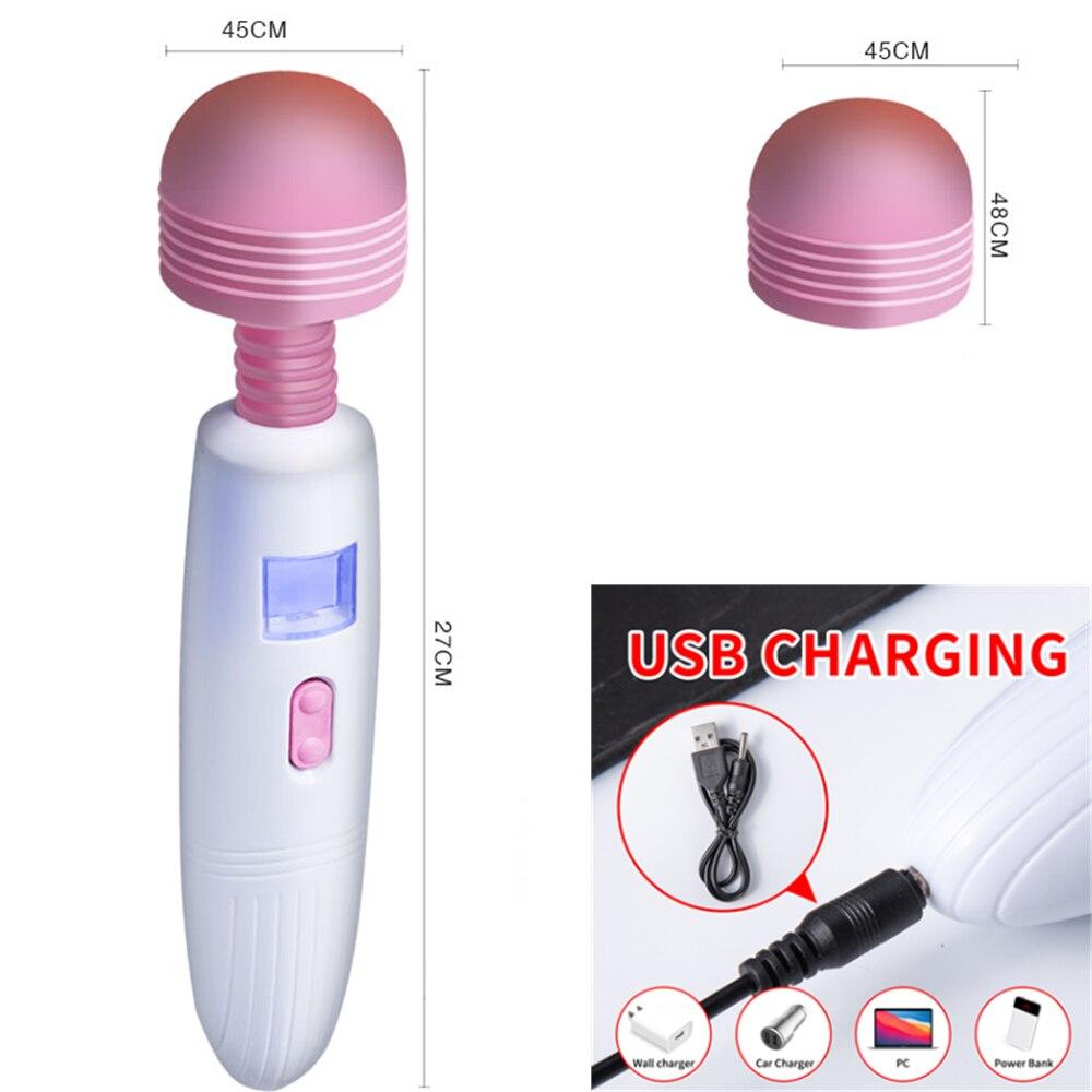 Мощные вибраторы Magic Wand для женщин, стимулятор клитора, USB AV-стик, массажер точки G, женский мастурбатор, секс-игрушки для женщин