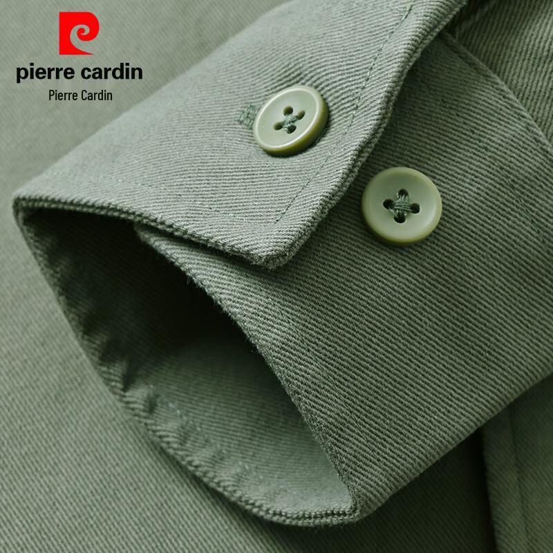 Мужская однотонная рубашка Pierre Cardin, 100% хлопок, не требующая глажки, для делового кэжуал