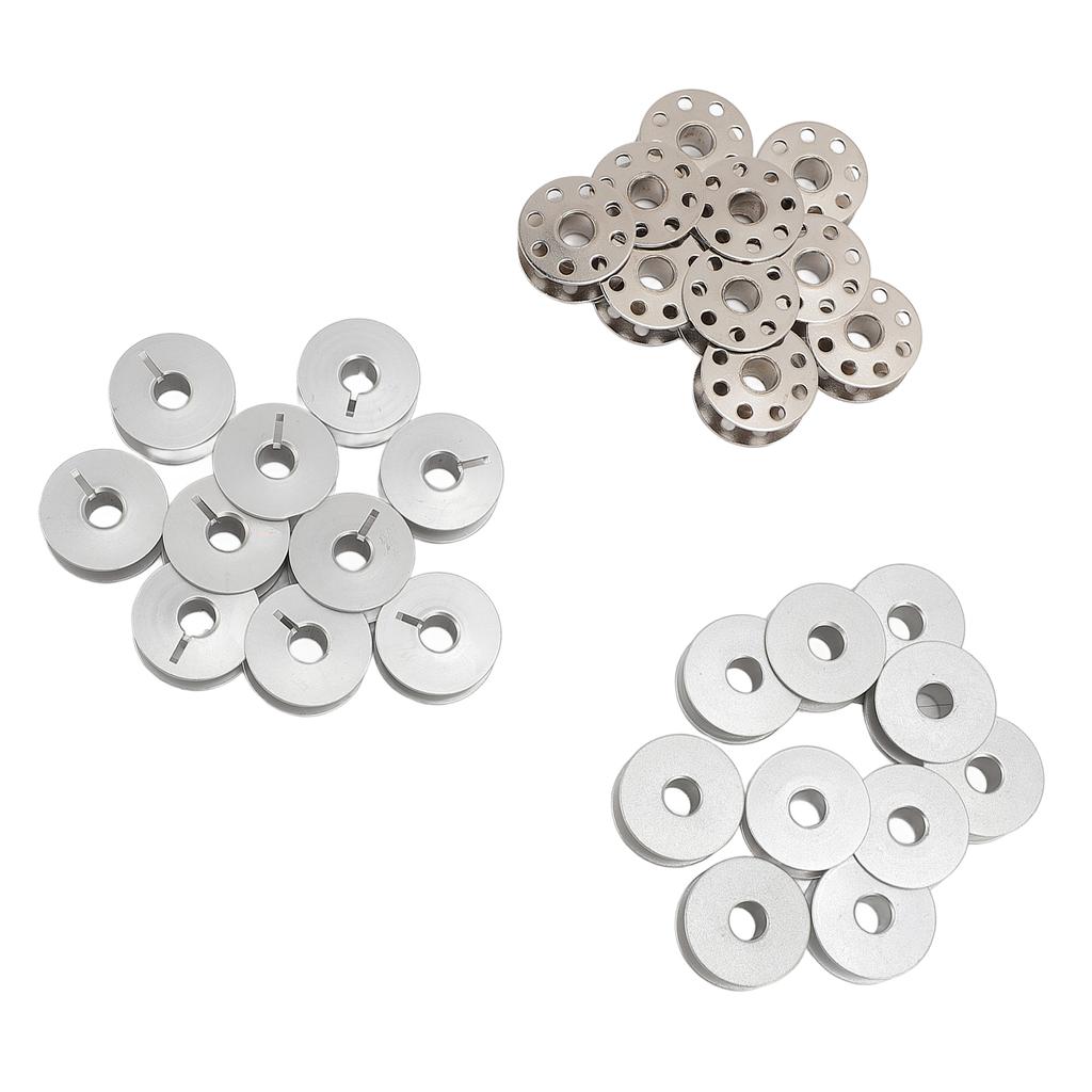 30 шт. Набор шпуль для швейной машины челночного стежка, промышленный металл 55623A, прорезной алюминиевый 270010, утюг с 