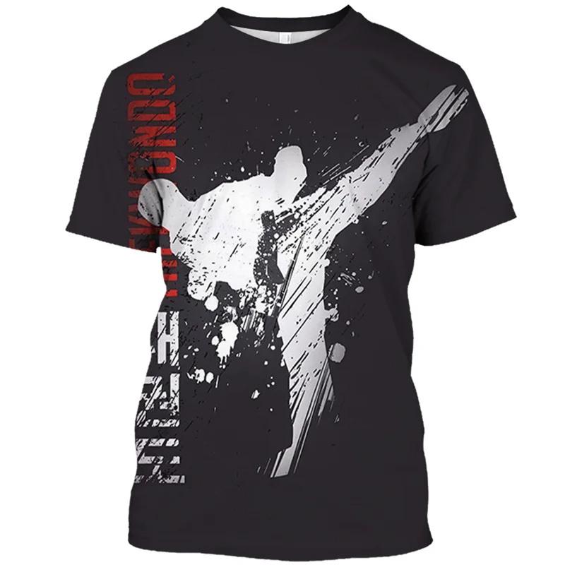 3D Printing Taekwondo T Shirt Men Children Sports Pattern Tees Summer Fashion Loose Short Sleeves Tops Harajuku Cool Tee Shirts