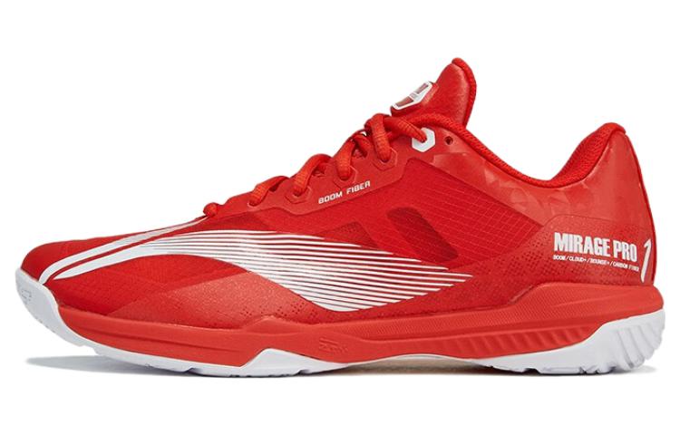 Li Ning Shadow Speed Pro Rubber Cushioning Slip Resistant Low top Badminton Shoes Unisex Red AYAT013-3