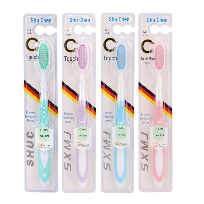 Зубная щетка Shuchen Advanced Soft Silk с густой щетиной для бережной чистки зубов и удаления пятен