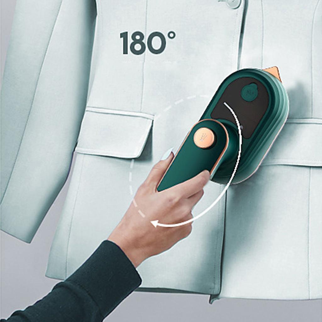 Portable Handheld Steam Iron Mini Travel Iron Fabric Garment Iron Hanging Ironing Wrinkles Removing Lightweight Steamer for Home Office Travel