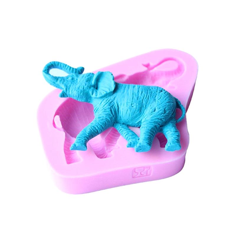 3D силиконовая форма для слонов и животных, форма для шоколада, инструмент для украшения торта из помадки