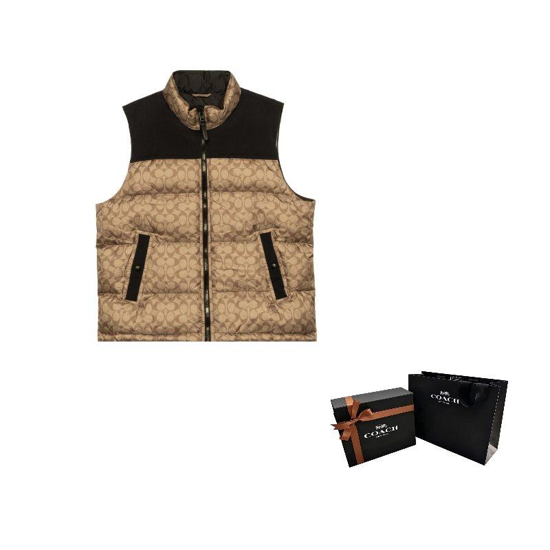 Coach Мужской пуховый жилет Signature Золотой C5035-OFZ