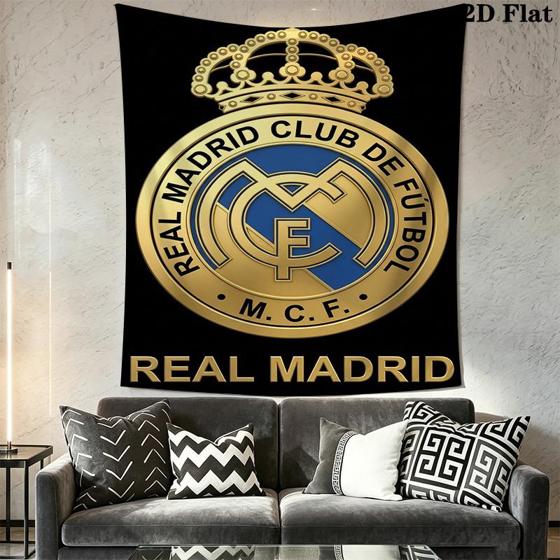 Real Madrid Cf Crest Threepiece Set 1 Duvet Cover 2 Pillowcase Without Core Bedding Set Soft And Comfortable Christmas Birthday Gift