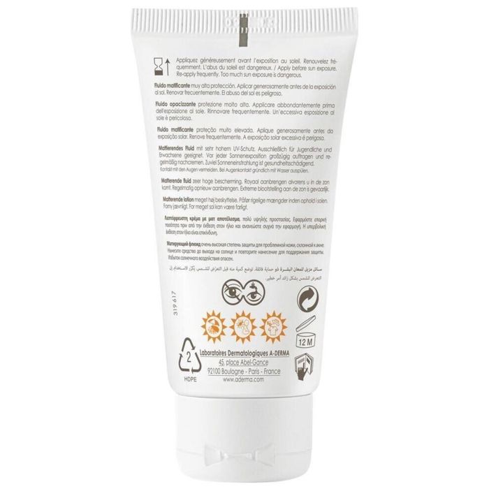 Aderma Protect AC Матирующий флюид Очень высокая защита SPF50+ 40 мл