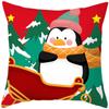 Red Green Christmas Cushion Cover Snowman Santa Claus 2022 Happy New Year Ornament Pillowcase