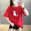 Short-sleeved T-shirt Women's Summer Student Casual Cartoon Blouse Fashion Round Neck   Women's Clothing
