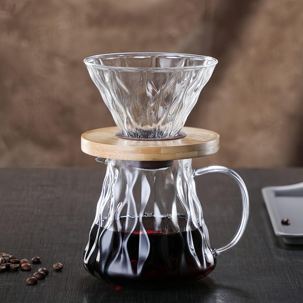 Набор кофейника для совместного использования из высокоборосиликатного стекла, чашка-фильтр для кофе ручной заварки, термостойкие домашние кофейные принадлежности