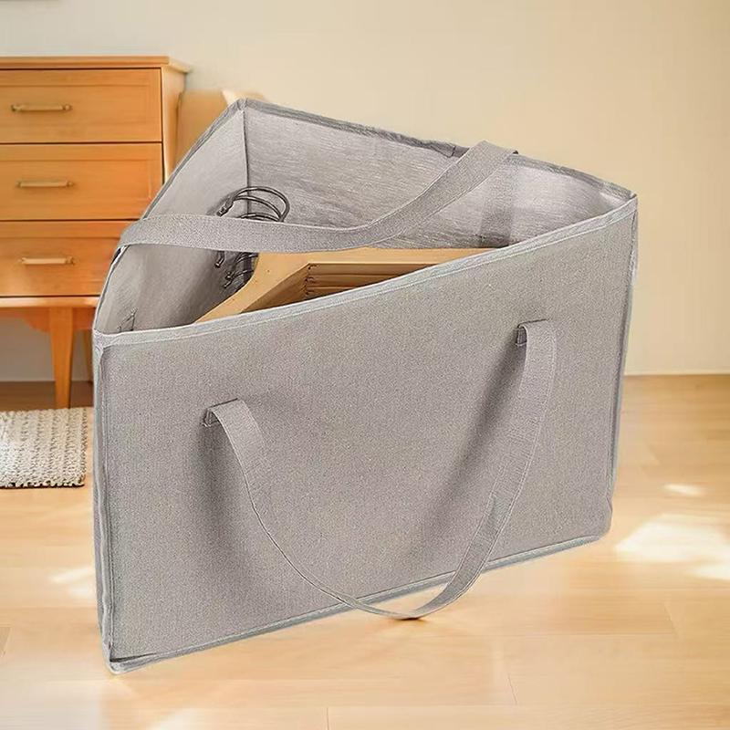 Triangular Hanger Storage Bag, Fabric Clothes Storage Basket With Handle And Base, Can Save Hanger Storage Space
