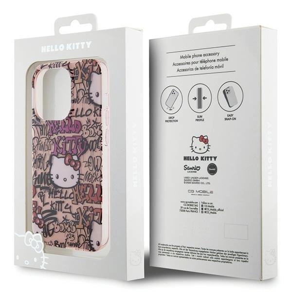 Etui Hello Kitty Iml Tags Graffiti Na Iphone 15 Pro - Różowe