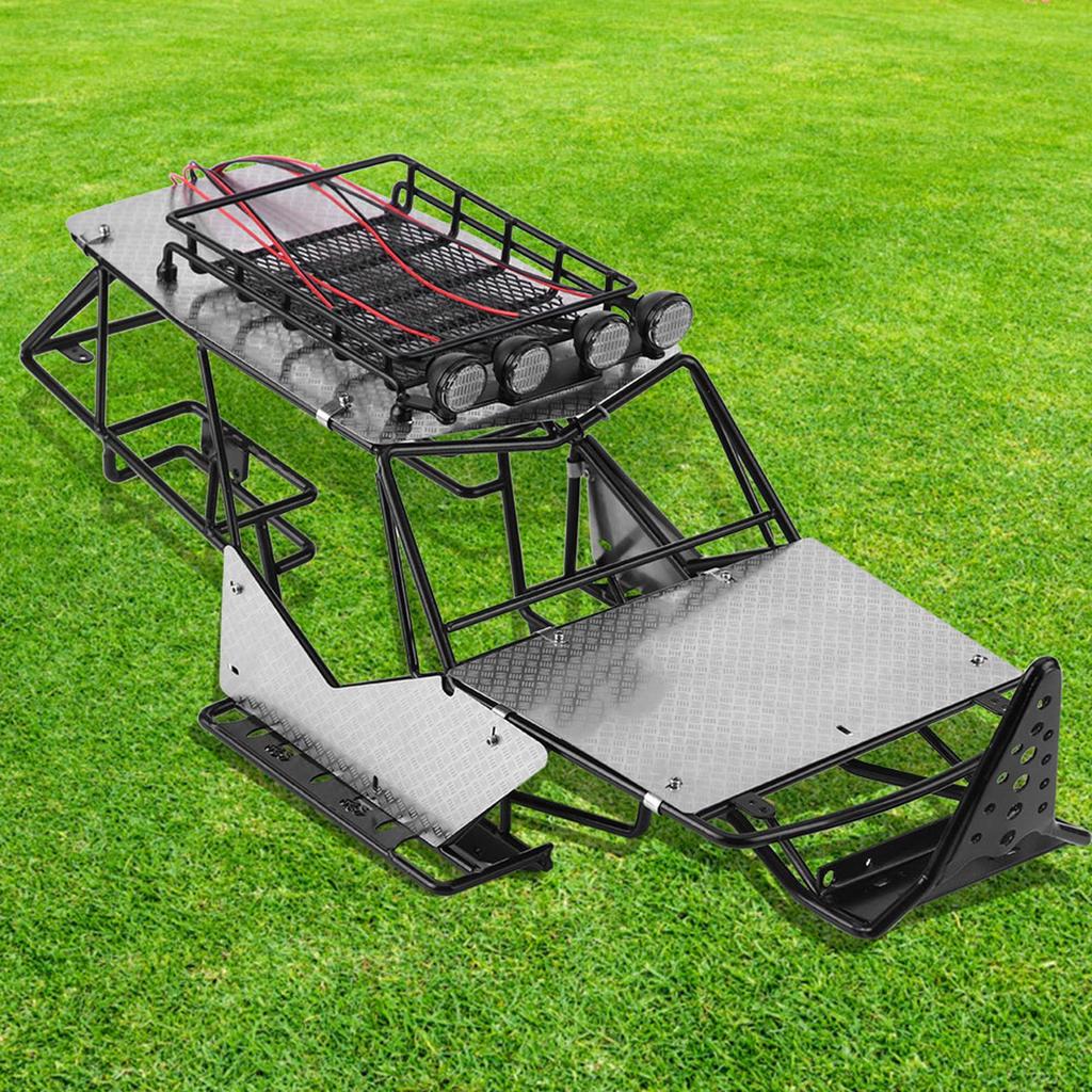 Металлический каркас с защитной пластиной, багажник на крышу, фары для Axial Wraith AX90018 90020 110 RC-автомобиля