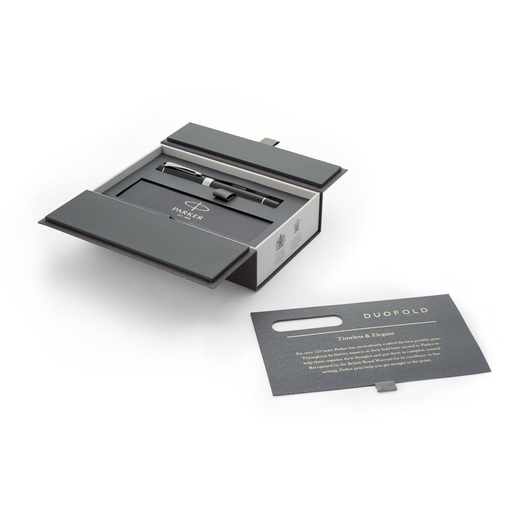 PARKER Fountain Pen Duofold Classic Black CT Fine Point 18K Nib Gift Box Genuine Imported Product 1931365