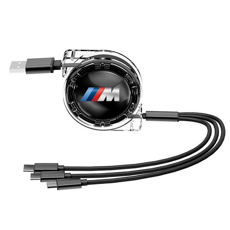 XZFG7 Автомобильный Быстрозарядный 3-в-1 Кабель Данных Micro USB Type-C Для BMW X1 X2 X3 X5 X4 X6 X7 G30 G20 G32 G11 G12 F40 F30 F20 F10 F34 F07