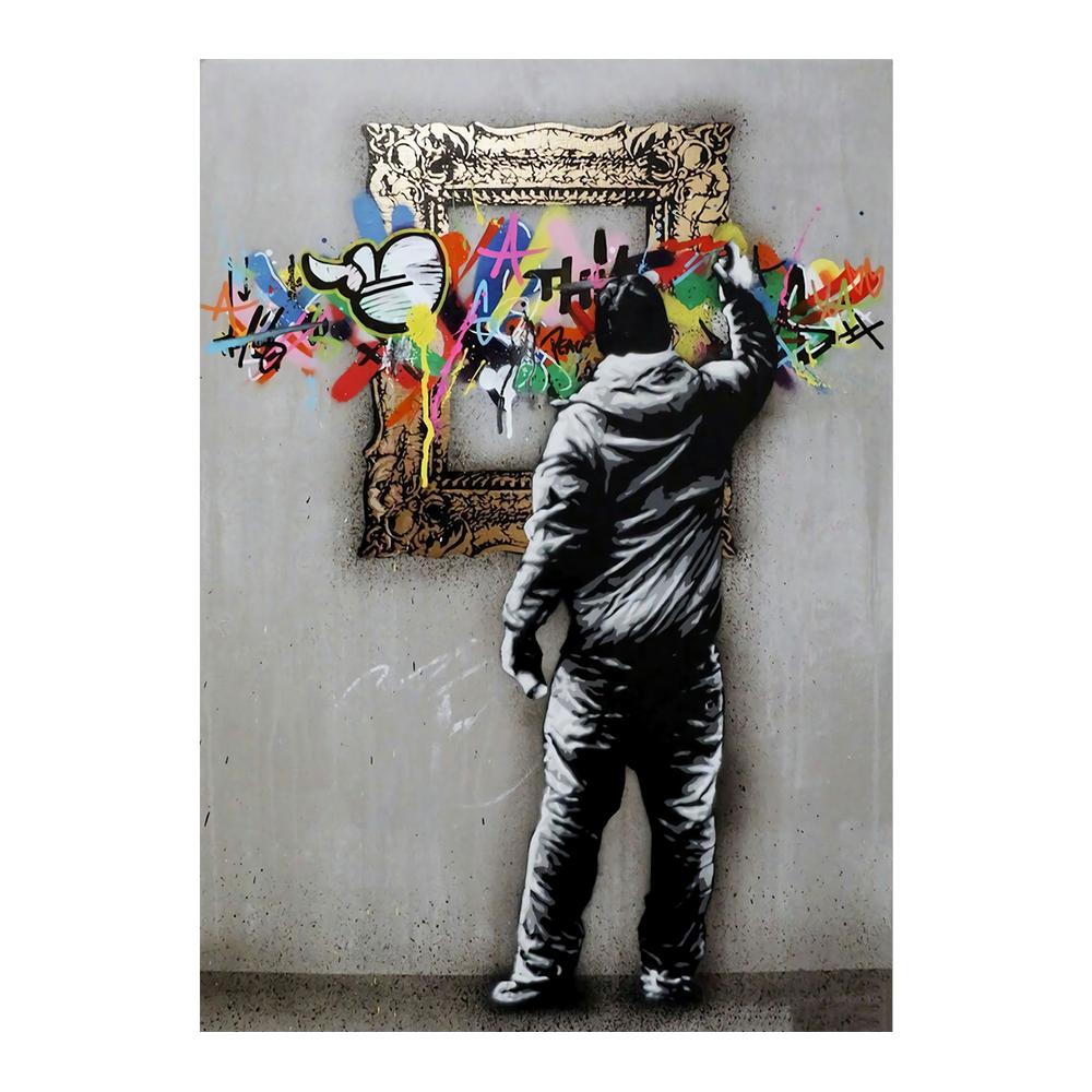 Уличные граффити, настенные художественные картины, постеры с сердечками, современная абстрактная фреска, популярные произведения искусства для печати на холсте, галерея домашнего декора