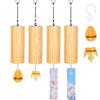 Antique Bamboo Wind Chime Yard Pendant Meditation Relaxation Chord Windbell for Outdoor Garden Patio Decorations Pure Handmade