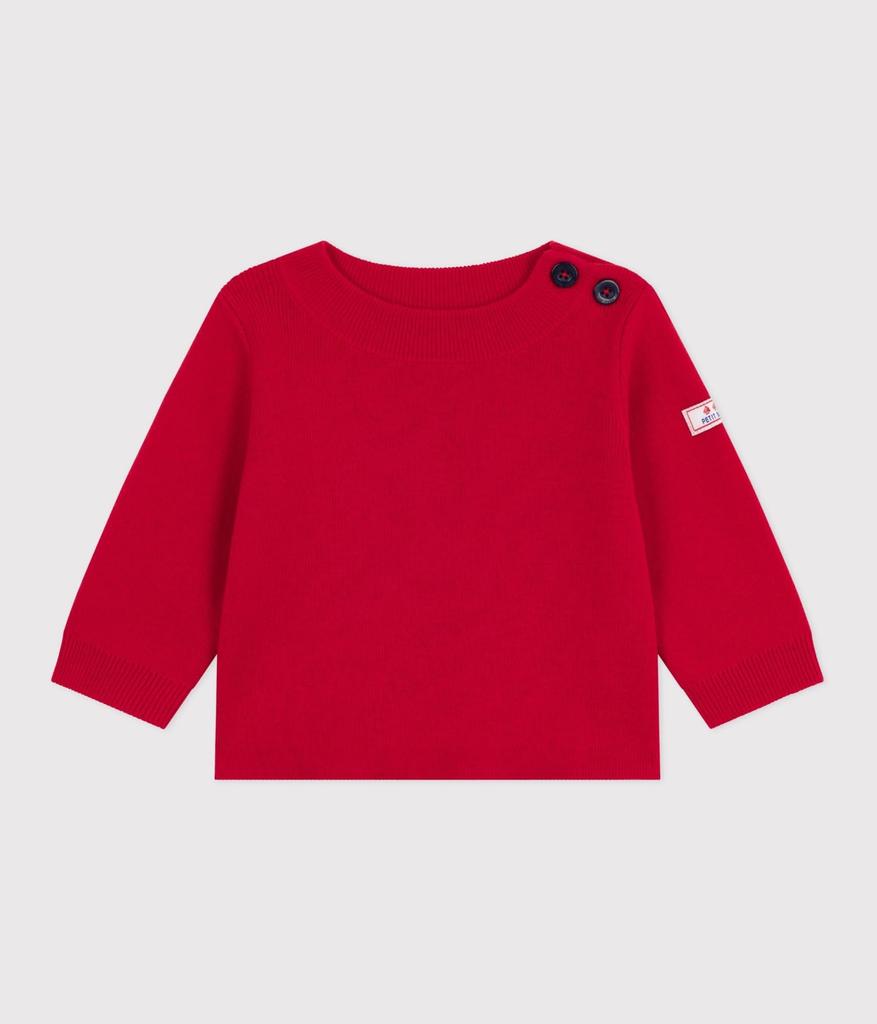 Petit Bateau Knit Pullover A0EB7 36 95cm Red, Months,
