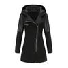Women's Fall Winter Hooded Wool Solid Color Long Sleeve Chic Warm Coat S-3XL