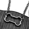 Punk Korean Dogs Bone Pendant Necklace For Women Egirl Stainless Steel Silver Color Cool Accessory Cute Diy Chain Jewelry Goth