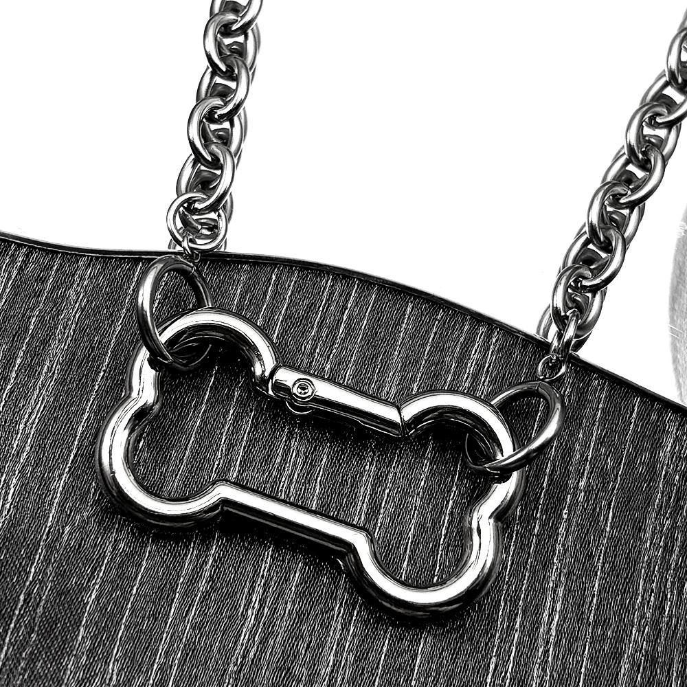 Punk Korean Dogs Bone Pendant Necklace For Women Egirl Stainless Steel Silver Color Cool Accessory Cute Diy Chain Jewelry Goth