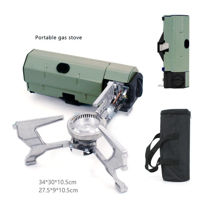 Gas Stove Outdoor Folding Portable Camping Stove Household Cooking Utensils Gas Stove Fierce Fire Windproof Gas Stove Magnetic Stove