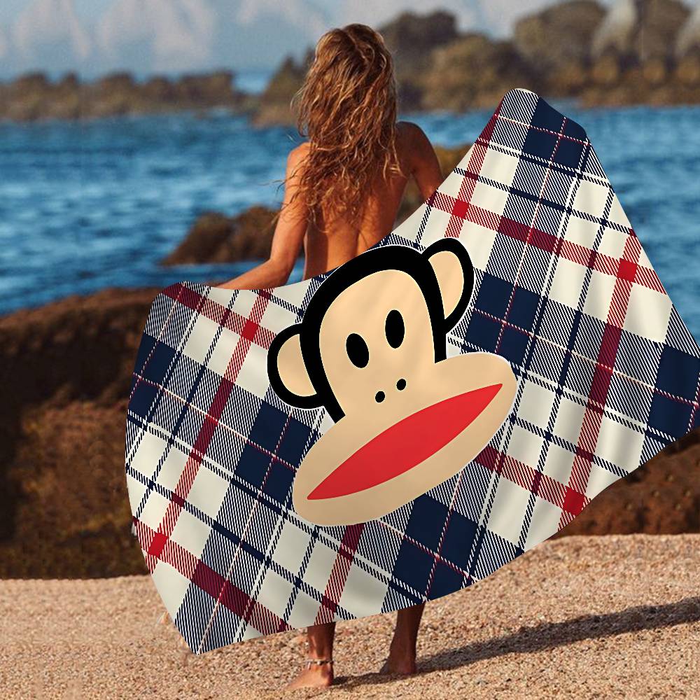 Модное Микрофибровое Одеяло P-Paul Frank Быстросохнущие Пляжные Полотенца Большого Размера с Принтом Супервпитывающее Полотенце-Одеяло для Бассейна