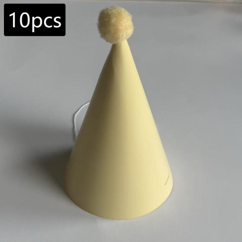 Colorful Kids Party Hats Macaron Cone Style Perfect for Birthday Celebrations