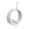 Iron Basket White Round Wall Hanging Decoration Organizer Modern Style Wall Storage for Living Room Dining Room
