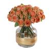 Real Touch Artificial Roses Bouquet Plastic Fake Plants Silk Rose Flowers  Outdoor Garden Decor