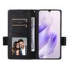 For Oukitel C37 Case with Wrist Strap Litchi Texture PU Leather Wallet Phone Cover