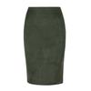 Women's High Waist Pencil Skirt, Solid Color Polyester Slim Fit Skirt with Back Slit