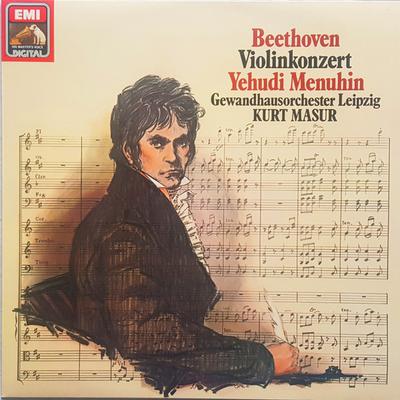 Виниловая пластинка Иегуди Менухин Курт Мазур ГЕВАНДХ Концерт Бетховена для скрипки с оркестром 1C06743274T DIE STIMME SEIN 1982 Германия Классика Б/у